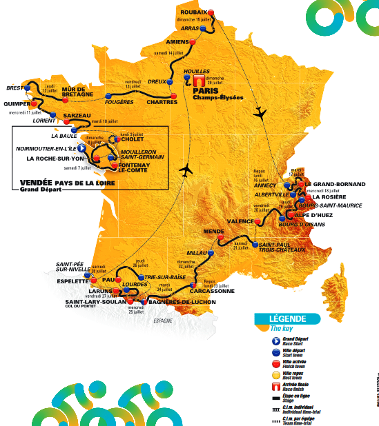 Tour de France 2018 – The Route